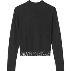 Calvin Klein Slim Logo Tape Jumper - CK Black