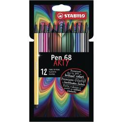 Stabilo 6 x Premium-Filzstift Pen 68 Kartonetui Arty VE=12 Farben