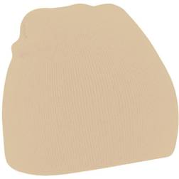 Beechfield Plain Basic Knitted Winter Beanie Hat - Stone