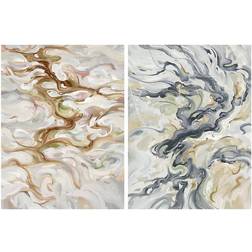 Dkd Home Decor Painting Abstract (2 pcs) (90 x 3 x 120 cm) Maleri