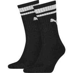 Puma Unisex Crew Heritage Stripe Socks 2-pack - Black