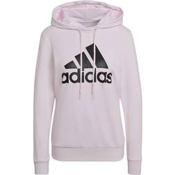 Adidas Women's Essentials Relaxed Logo Hoodie - Almost Pink/Black