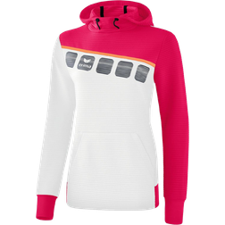 Erima 5-C Hoody Women - White/Love Rose/Peach