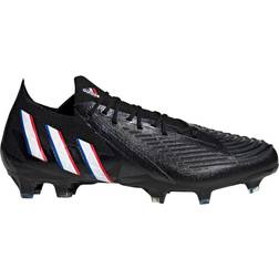 Adidas Predator Edge.1 Low FG - Core Black/Cloud White/Vivid Red