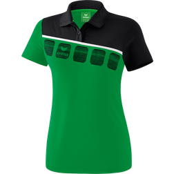 Erima 5-C Polo Shirt Women - Emerald/Black/White