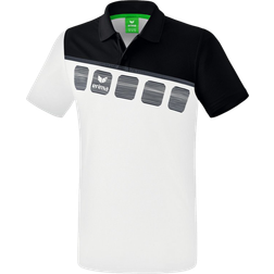 Erima 5-C Polo Shirt Men - White/Black/Dark Grey