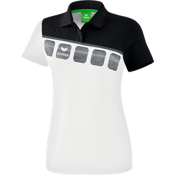 Erima 5-C Polo Shirt Women - White/Black/Dark Grey