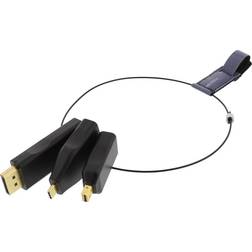 Deltaco Ring USB C/DisplayPort/Mini DisplayPort-3HDMI M-F Adapter