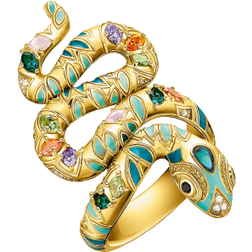 Thomas Sabo Snake Ring - Gold/Mother of Pearl/Multicolour