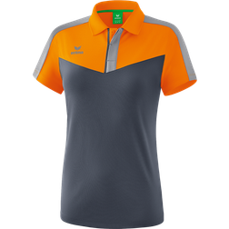 Erima Squad Polo Shirt Women - New Orange/Slate Grey/Monument Grey