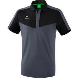Erima Squad Polo Shirt Men - Black/Slate Grey
