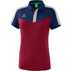 Erima Squad Polo Shirt Women - New Navy/Bordeaux/Silver Grey