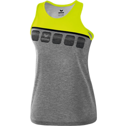 Erima 5-C Tank Top Women - Grey Marl/Lime Pop/Black