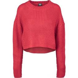 Urban Classics Ladies Wide Oversize Sweater - Fire Red