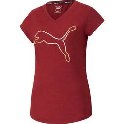 Puma Favourite Heather Cat Training T-shirt Women - Intense Red Heather