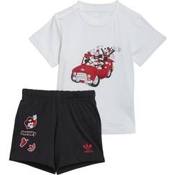 Adidas Infant Disney Mickey & Friends Shorts & Tee Set - White (HF7538)