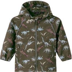 Name It Alfa Dinosaur Print Softshell Jacket - Vert / Olive Night (13196885)