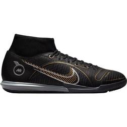 Nike Mercurial Superfly 8 Academy IC - Black/Metallic Silver/Medium Ash/Metallic Gold