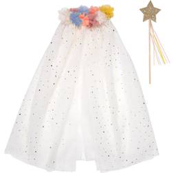 Meri Meri Tulle Cape with Pompoms & Party Stick