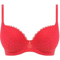 Freya Signature Padded Plunge Bra - Chilli Red