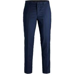 Jack & Jones Super Slim Fit Suit Trousers - Blue/Dark Navy