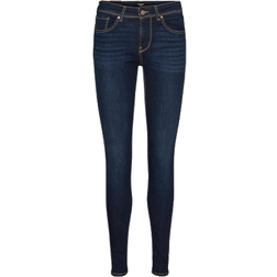 Vero Moda Lux Mr Normal High Slim Fit Jeans - Blue/Dark Blue Denim