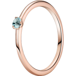 Pandora Solitaire Ring - Rose Gold/Blue