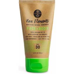 Raw Elements Sunscreen For Face And Body SPF30 3fl oz