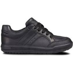 Geox Boys Junior J Arzach B. D Lace Up Leather Trainer - Black