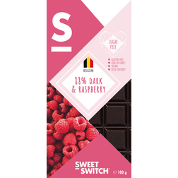 88% Dark Belgian Chocolate + Raspberry 100g