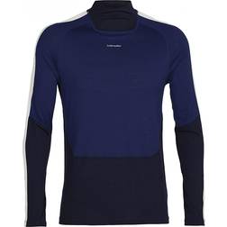 Icebreaker Merino 200 Sonebula Long Sleeve High Neck Thermal Top Men - Midnight Navy/Royal Navy