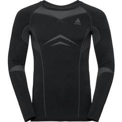 Odlo Performance Evolution Warm Long-Sleeve Base Layer Top Men - Black/Odlo Graphite Grey