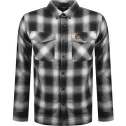 Superdry Wool Miller Overshirt - Black Onyx Check