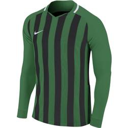Nike Striped Division III Long Sleeve Shirt KIds - Pine Green/Black/White/White