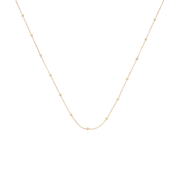 Monica Vinader Fine Beaded Chain Necklace Long - Gold