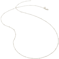 Monica Vinader Fine Beaded Chain Necklace Long - Silver