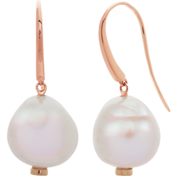 Monica Vinader Nura Wire Earrings - Rose Gold/Pearl