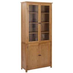 vidaXL Be Basic Glass Cabinet 35.4x78.7"