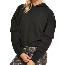 Urban Classics Ladies Short Worker Hoody - Black