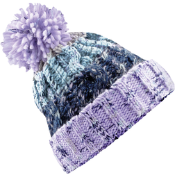 Beechfield Unisex Adults Corkscrew Knitted Pom Pom Beanie Hat - Lavender Fizz