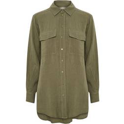 Part Two Nava Linen Shirt - Deep Lichen Green