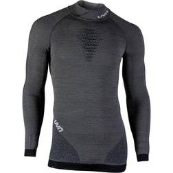 UYN Fusyon Merino UW Long Sleeve Shirt Men - Grey York/Avia/White