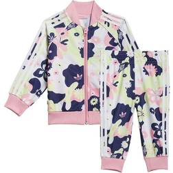 Adidas Infant Flower Allover Print SST Set - White/True Pink/Almost Lime/Legacy Indigo (HE6929)