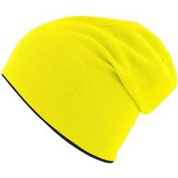 Atlantis Extreme Reversible Jersey Slouch Beanie - Safety Yellow/Black