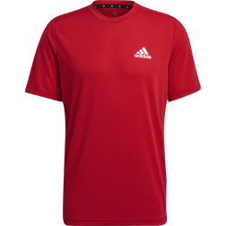 Adidas Aeroready Designed 2 Move Feelready Sport T-shirt Men - Scarlet/White