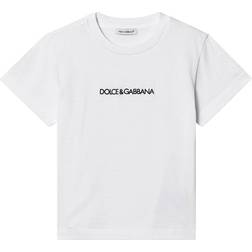 Dolce & Gabbana Kid's Embroidered Logo T-shirt - White (L4JT7N/G7STN)