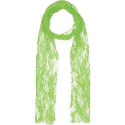 Bristol Novelty 80s Neon Lace Scarf Green