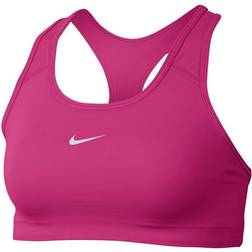 Nike Swoosh Medium-Support 1-Piece Pad Sports Bra - Active Pink/White