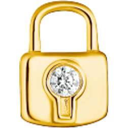 Thomas Sabo Charm Club Lock Ear Stud - Gold/Transparent