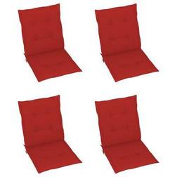 vidaXL 4-pack Chair Cushions Red (100x50)